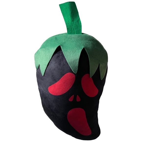 Scream Ghost Face 20" Crazy Chili Pepper Black /Red Stuffed Hot Pepper Plush NWT - Picture 2 of 5